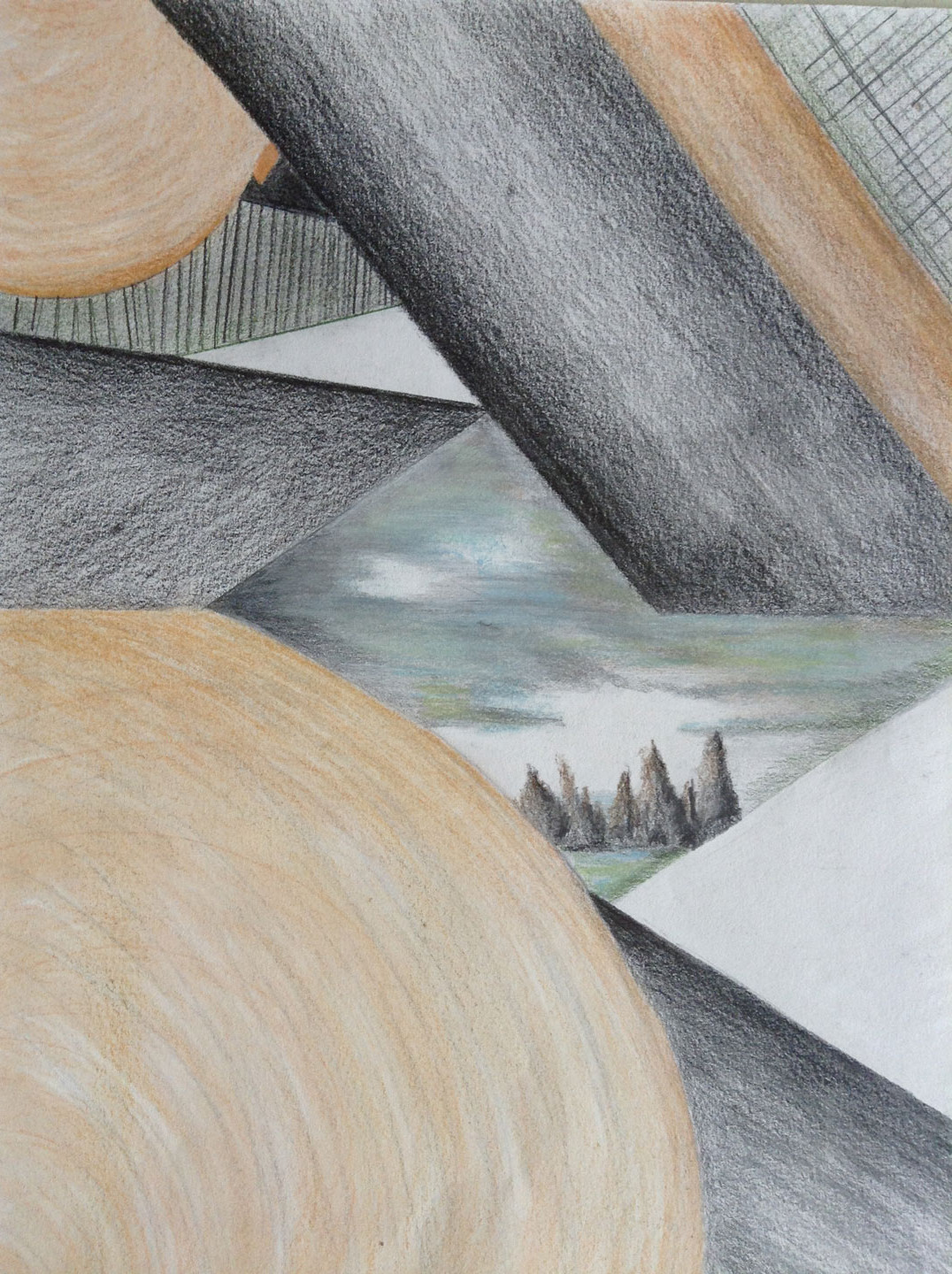 Pencil Geometry - Mixed Media by Joyce Van Horn