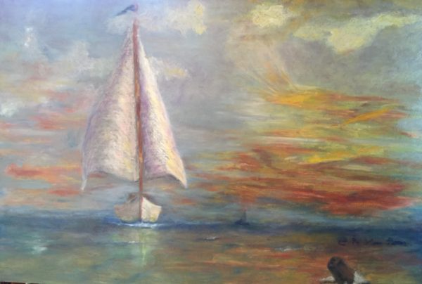 Ghosting Along oil on canvas by Joyce Van Horn